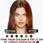 Before and after hair colour change with shades comparison at loreal-paris.co.uk
